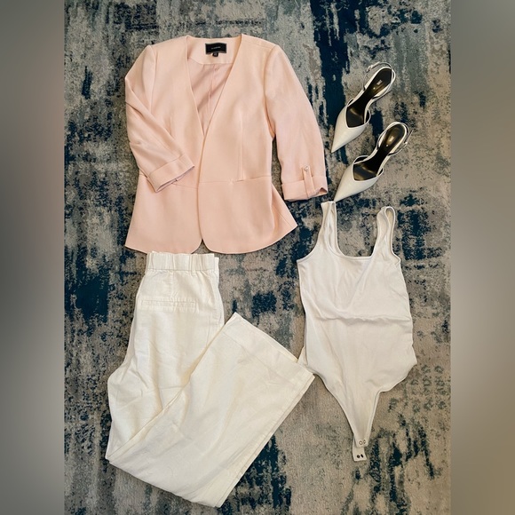 Light Pink Open Front Blazer by Le Chateau - Picture 2 of 9